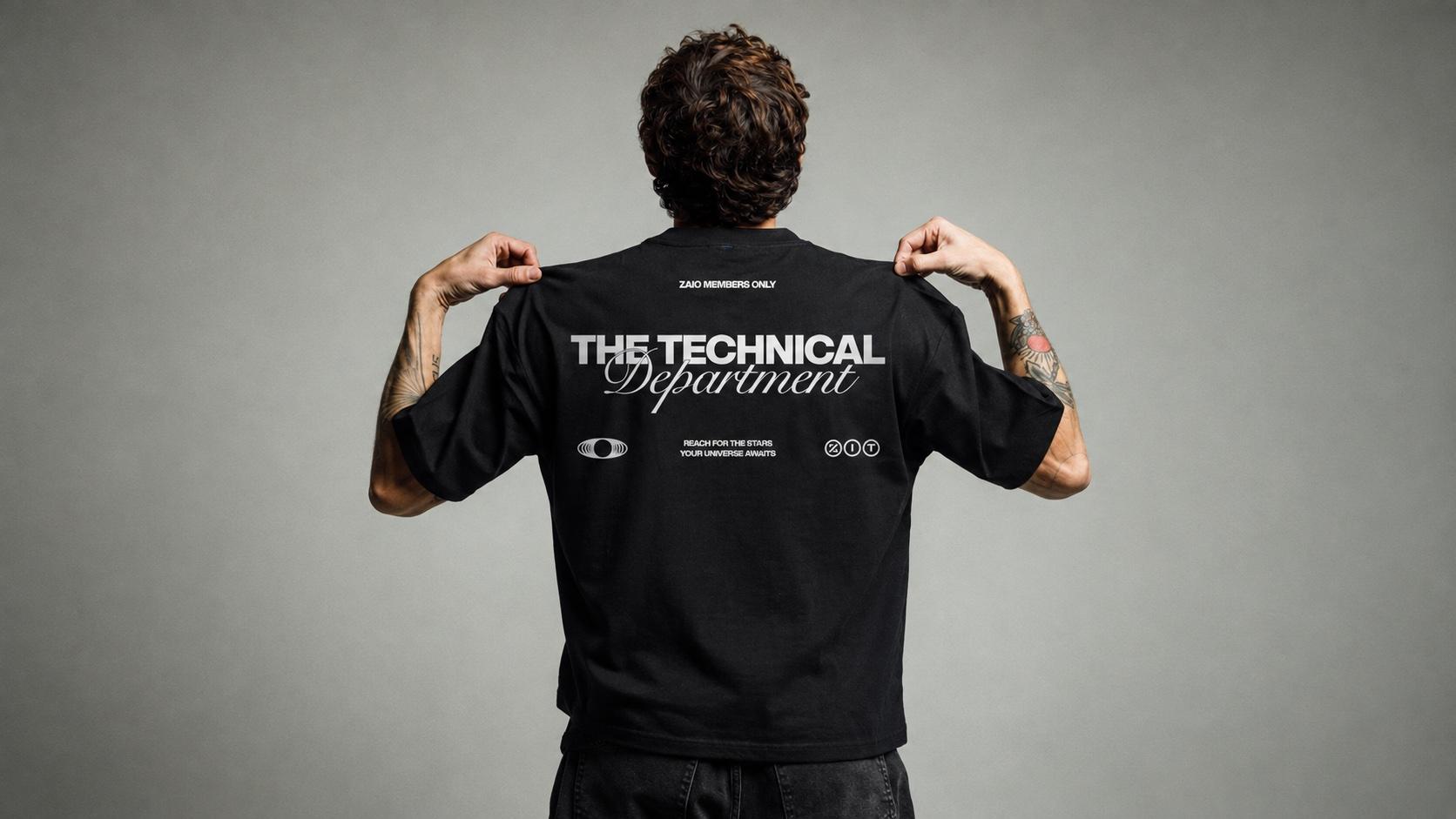 Technical Department tee in Black